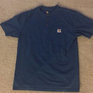 Blue Henley Carhartt tee shirt